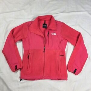 The North Face Denali Fleece Jacket Womens Small Pink Polartec Recycled Full Zip